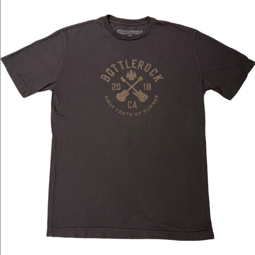 BottleRock Scoop Neck Short Sleeve Shirt Napa Valley Cali 2018 Band Tee Small